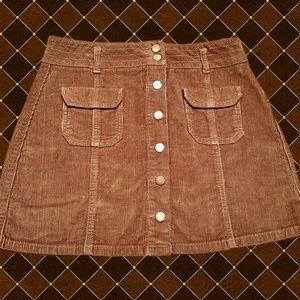 Jolt Brown Corduroy A-Line Skirt Juniors Size 5